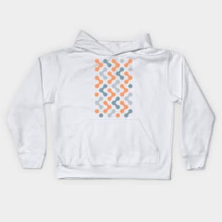 Colorful Shapes (salmon and gray) Kids Hoodie